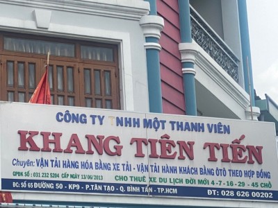 CÔNG TY TNHH MỘT THÀNH VIÊN KHANG TIÊN TIẾN.